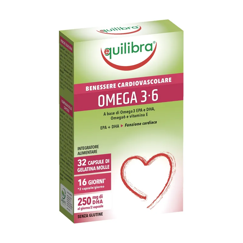 Omega 3 and 6 32 capsules of 38.4g Equilibra Today Only