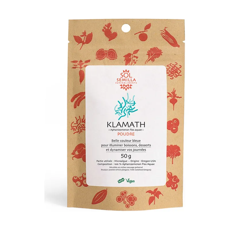Don't Miss Out Raw organic Klamath powder 50 g of powder Sol Semilla