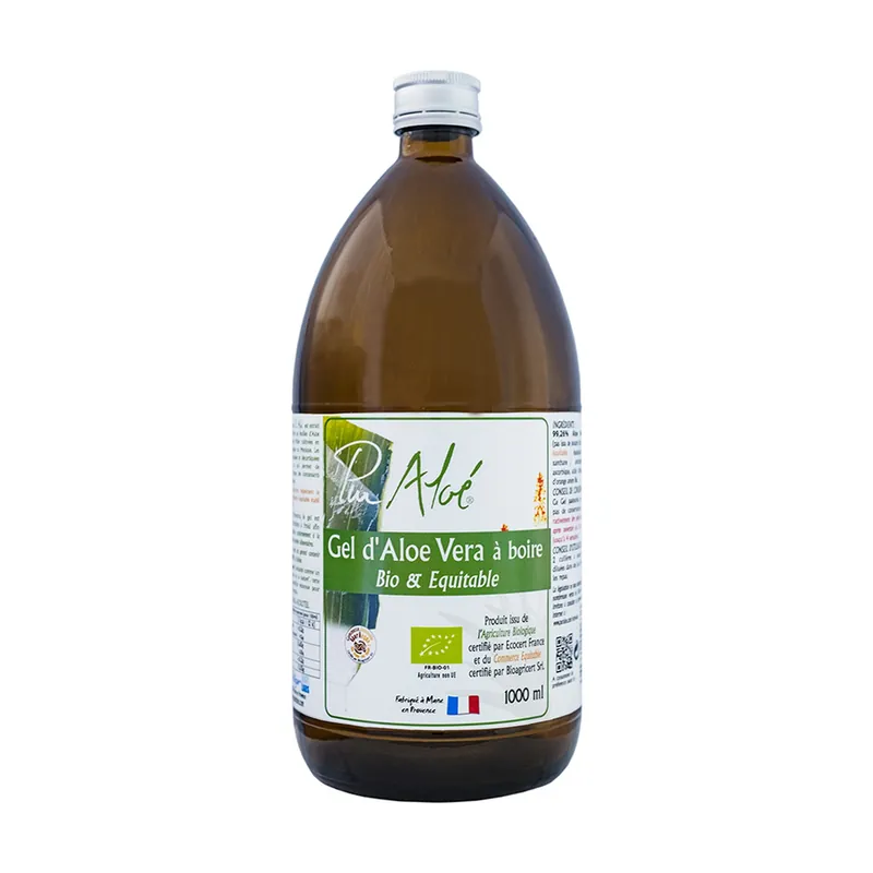 Organic aloe vera gel pasteurized to drink 1 L Pur‘Aloe Big Sale