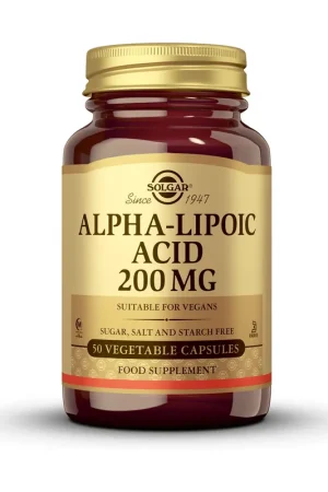 Alpha Lipoic Acid 50 vegetable capsules of 200mg Solgar Limited Time