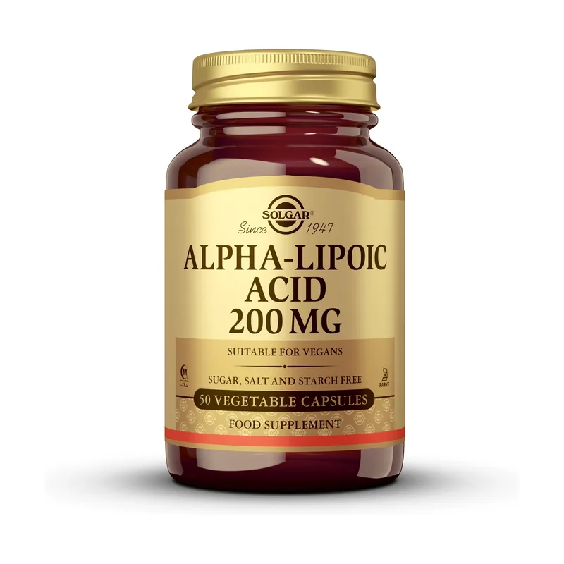 Alpha Lipoic Acid 50 vegetable capsules of 200mg Solgar Limited Time