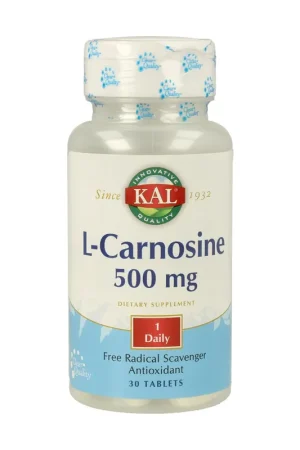 Certified L-Carnosine 30 tablets of 500mg Kal