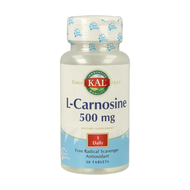 Certified L-Carnosine 30 tablets of 500mg Kal