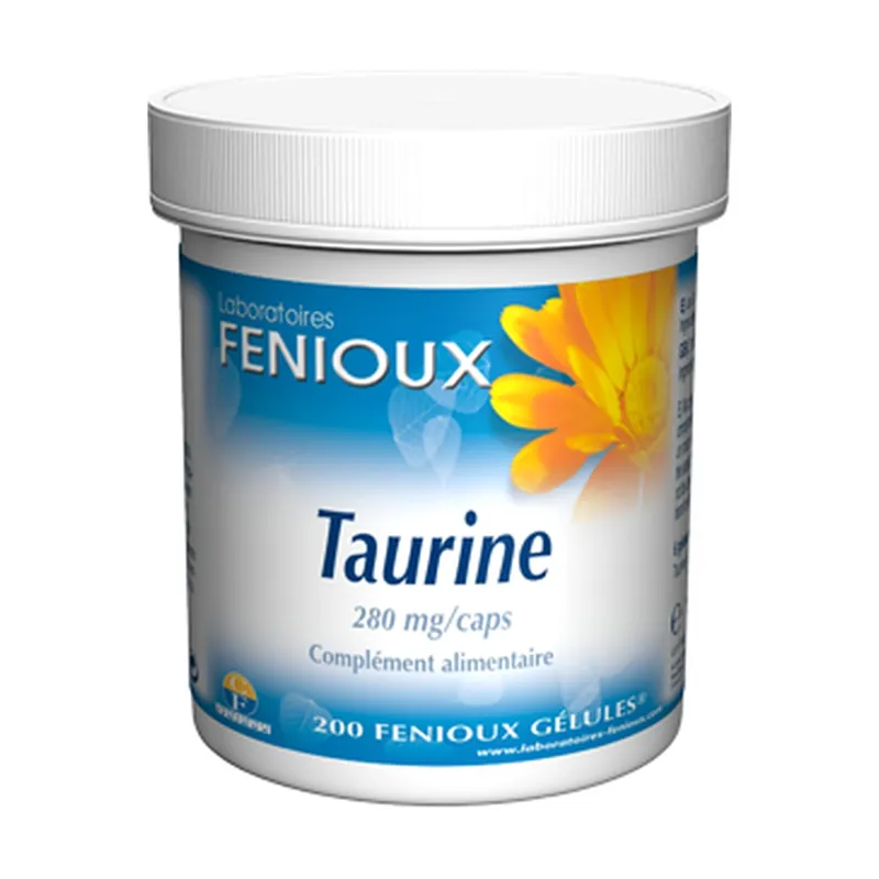 Taurine 200 capsules of 280mg Fenioux Genuine