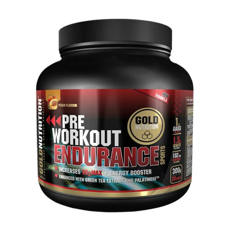 Fan Favorite Pre-Workout Endurance (Peach Flavor) 300 g of powder Gold Nutrition