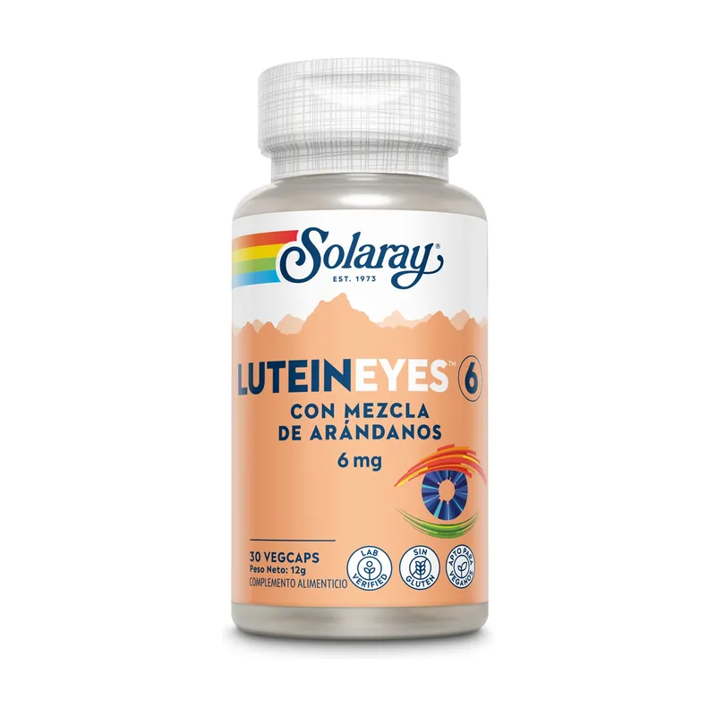 Lutein eyes 30 vegetable capsules of 6mg Solaray Don't Miss Out