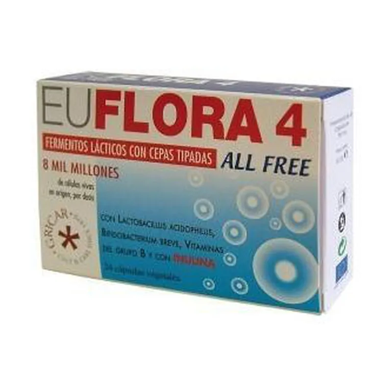 Authentic Euflora 4 All Free 24 capsules Gricar