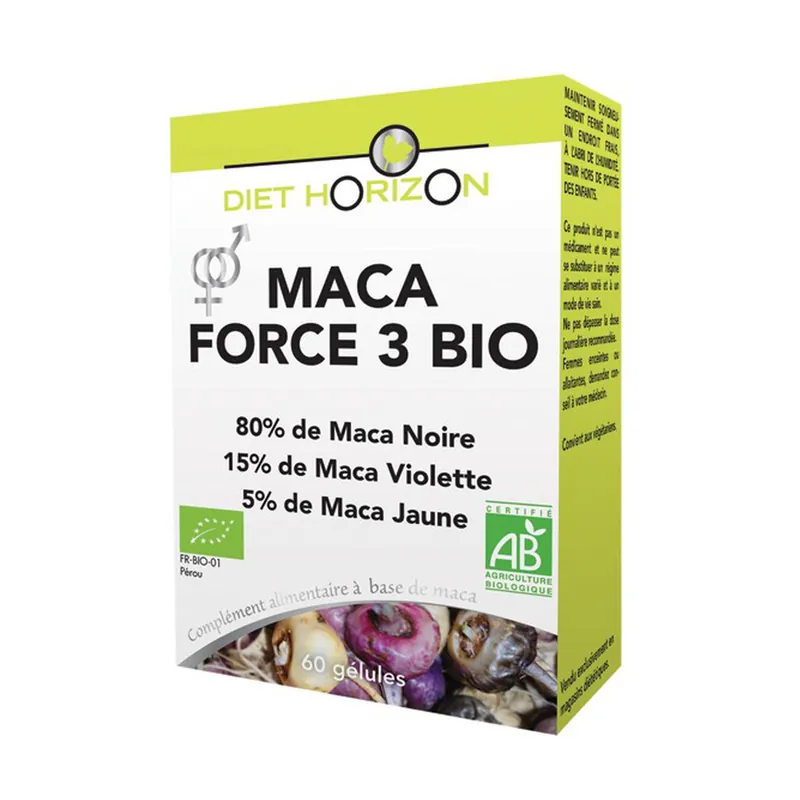Maca Force 3 Organic 60 softgels Diet Horizon New Release