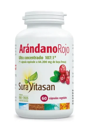 Red cranberry 60 capsules of 600mg Sura Vitasan Top Pick