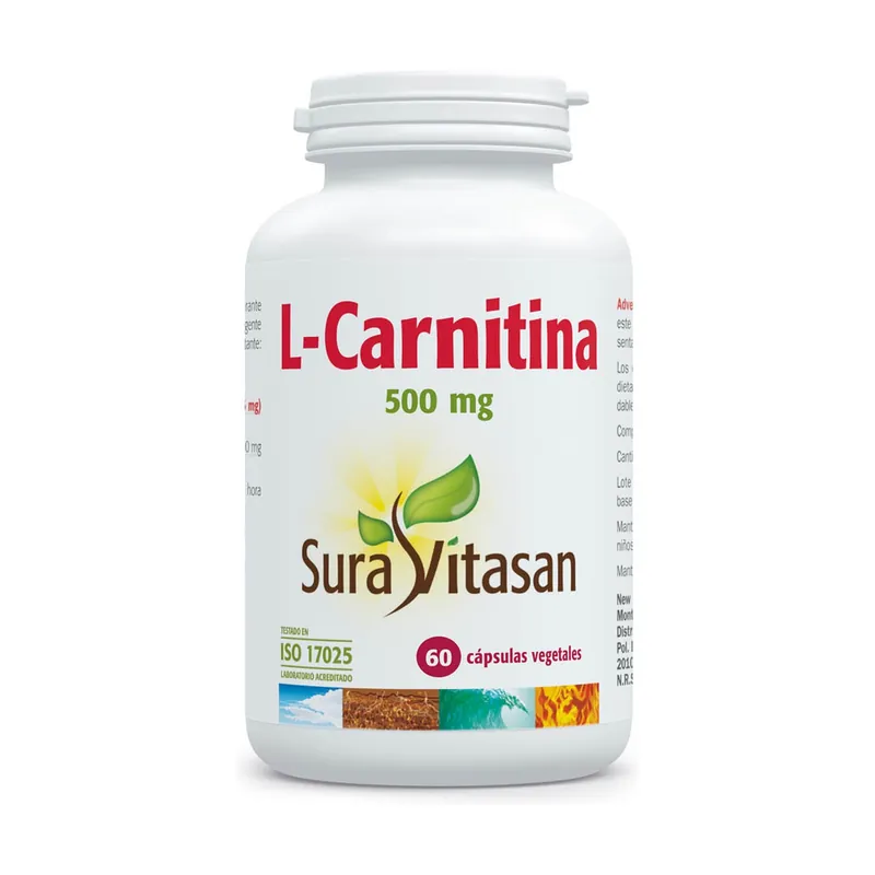 L-Carnitine 60 capsules of 500mg Sura Vitasan Free Returns