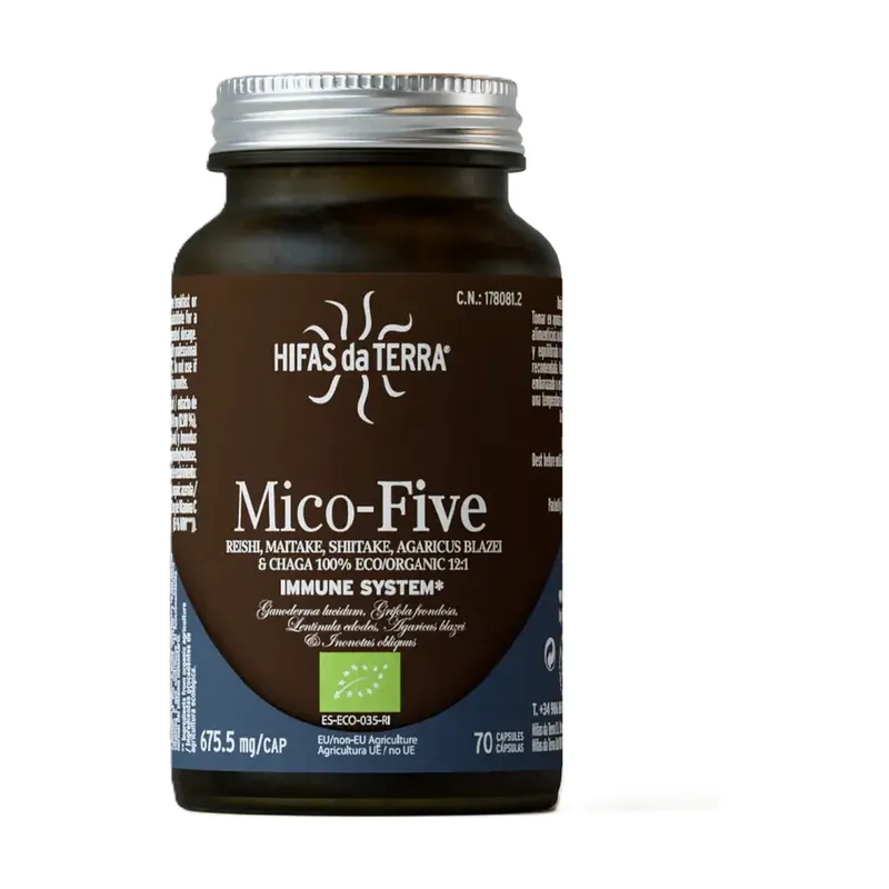 Best Price Mico-Five + Chaga 70 capsules of 675.5mg Hifas da Terra