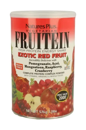 Certified Fruitein Exotic Red Fruits 576 g Natures Plus