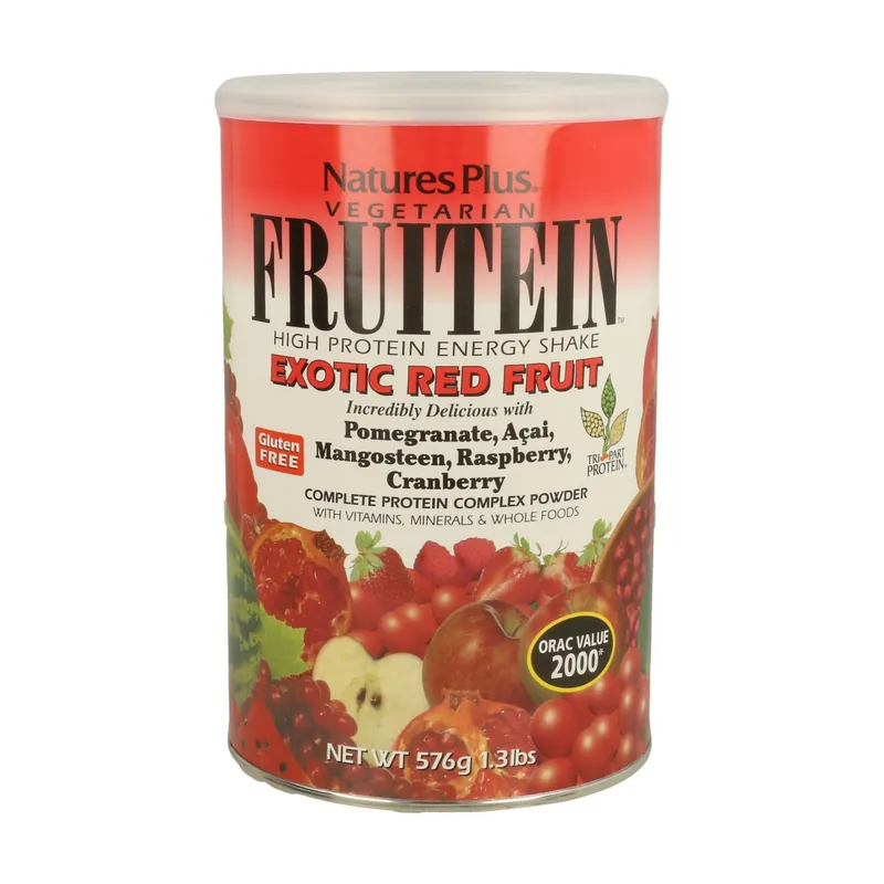 Certified Fruitein Exotic Red Fruits 576 g Natures Plus