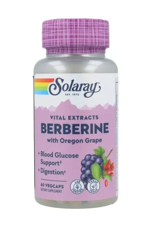 Berberine 60 vegetable capsules Solaray Authentic
