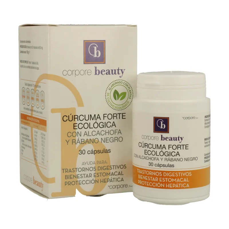 Special Offer Turmeric Bio + Artichoke + Black Radish 30 capsules of 600mg Corpore Beauty