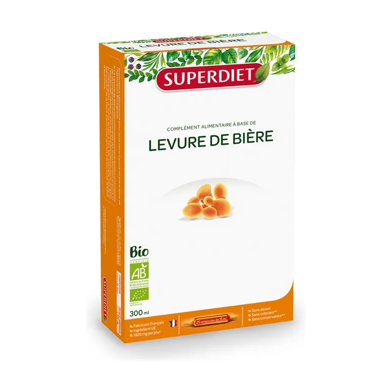 Organic brewer‘s yeast 20 ampoules Superdiet Get Yours