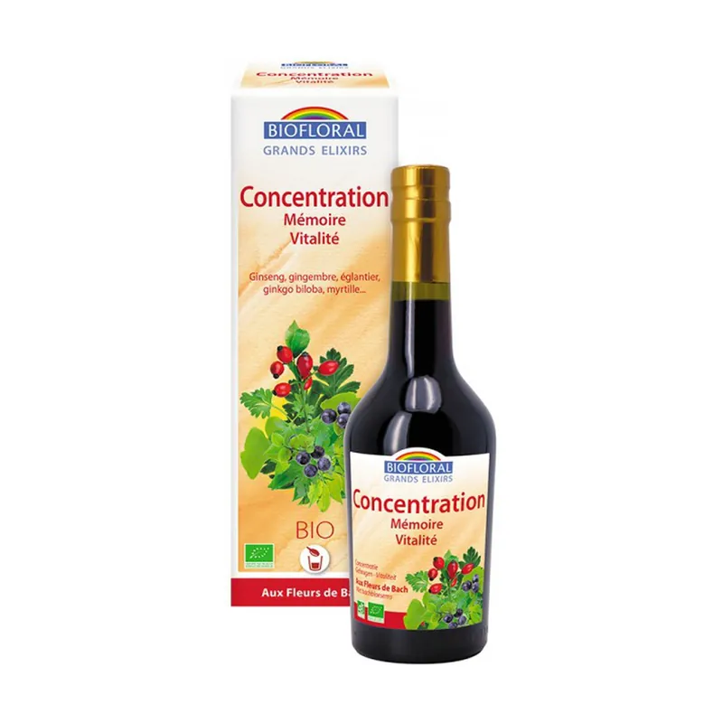 Direct From Factory Elixir Concentration, Memory, Organic Vitality 375 ml Biofloral