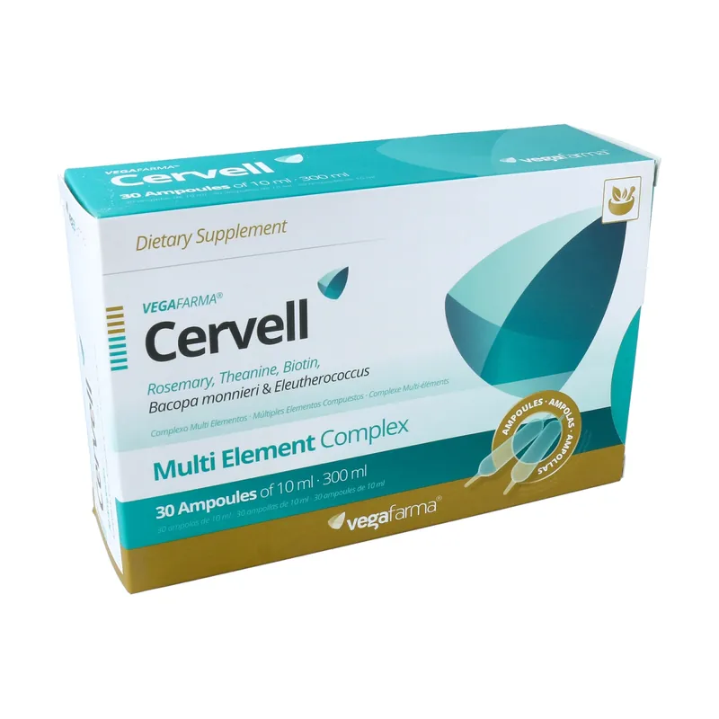 Cervell 30 ampoules of 10ml Vegafarma Fresh Stock