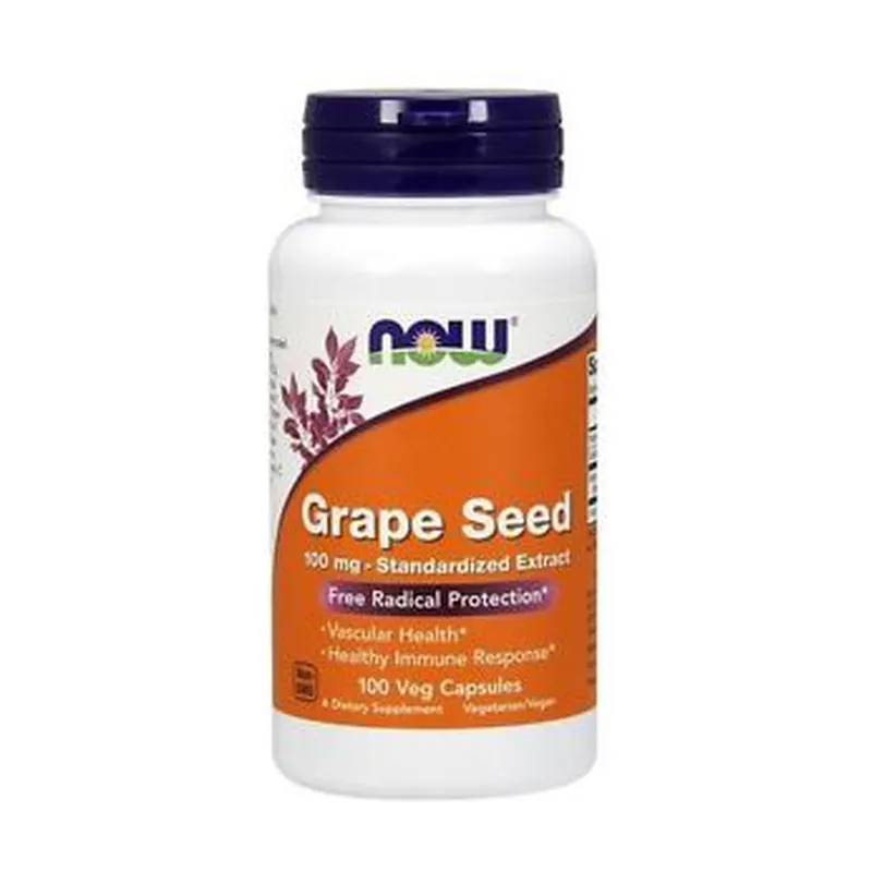 Grape Seeds 100mg 100 capsules NOW Foods Secure Checkout