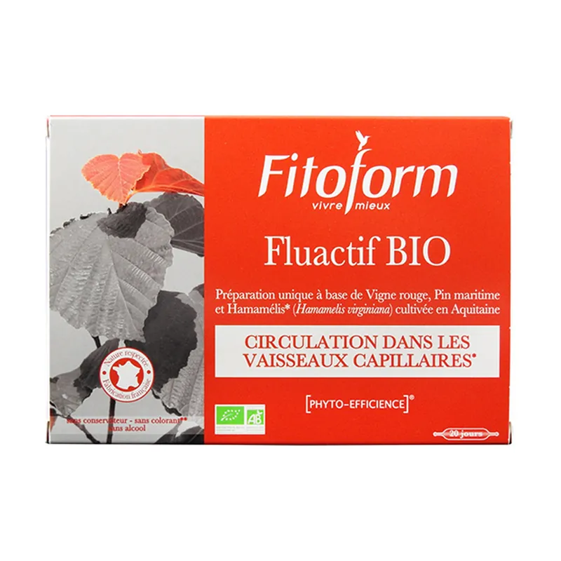 Fluactive, ORGANIC witch hazel 20 ampoules Fitoform Mega Sale