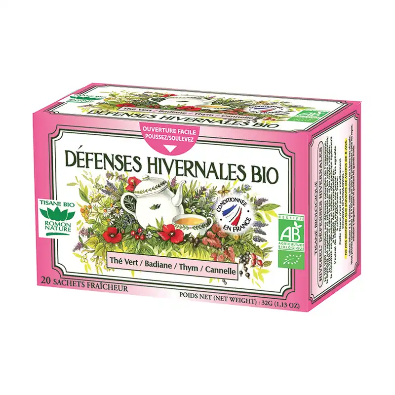 Weekend Sale Organic Winter Defense Herbal Tea 20 infusion bags Romon Nature