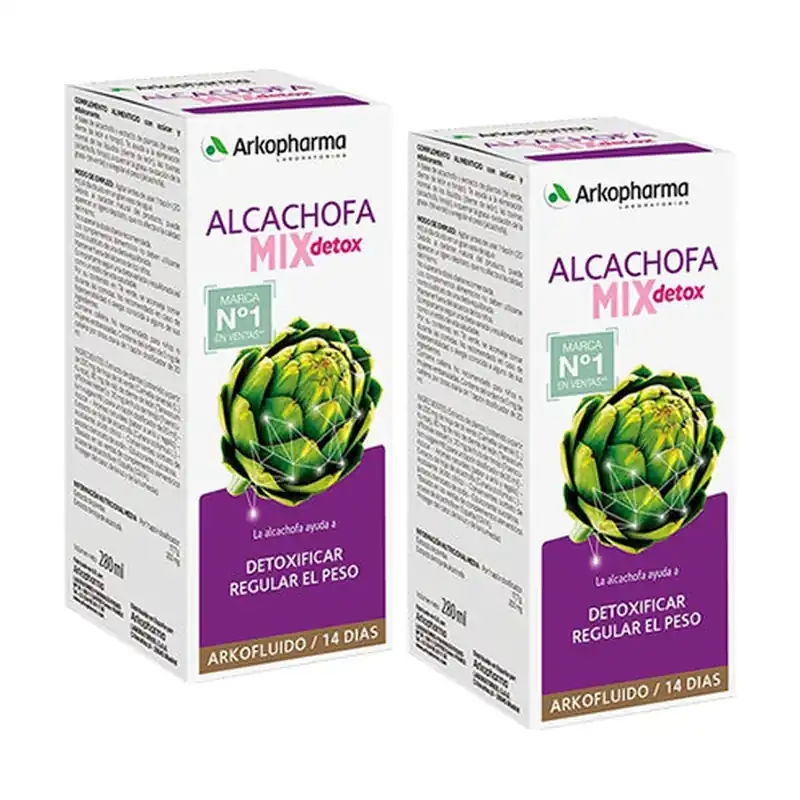 New Arrival Pack 2 Arkofluido Artichoke Mix Detox Bio 2 units of 280ml Arkopharma