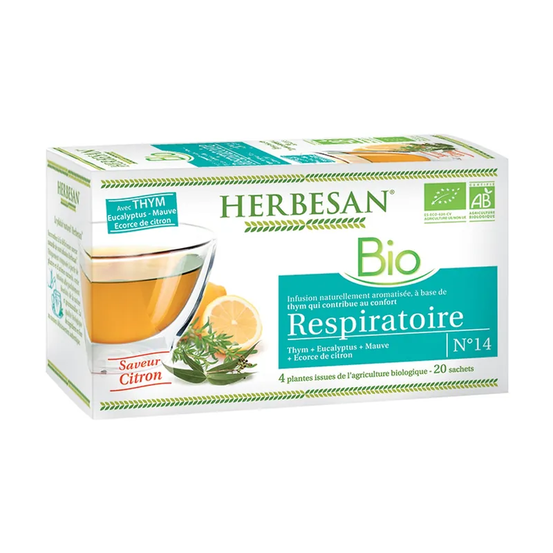In Demand Herbesan Organic Respiratory Infusion 20 infusion bags of 1.5g Herbesan