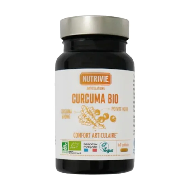 Organic Turmeric & Black Pepper 60 capsules Nutrivie Buy Direct