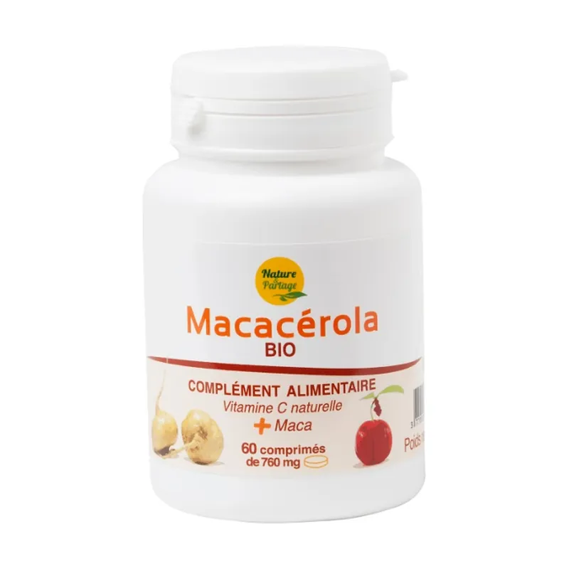 Same Day Shipping Organic Macacerola 60 tablets Nature et Partage