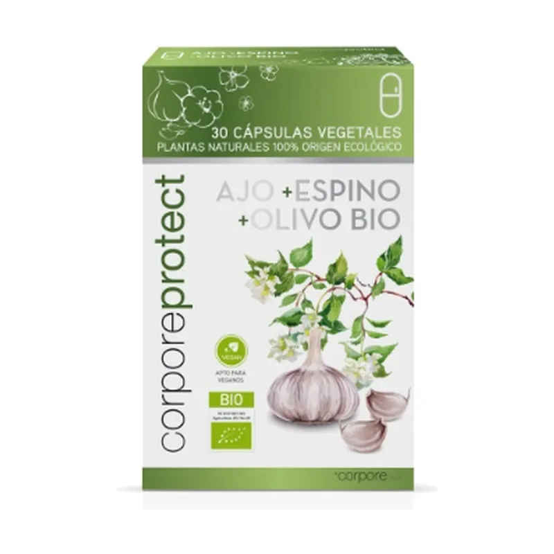 Big Sale Corpore Protect Garlic + hawthorn + olive 30 capsules Corpore Diet