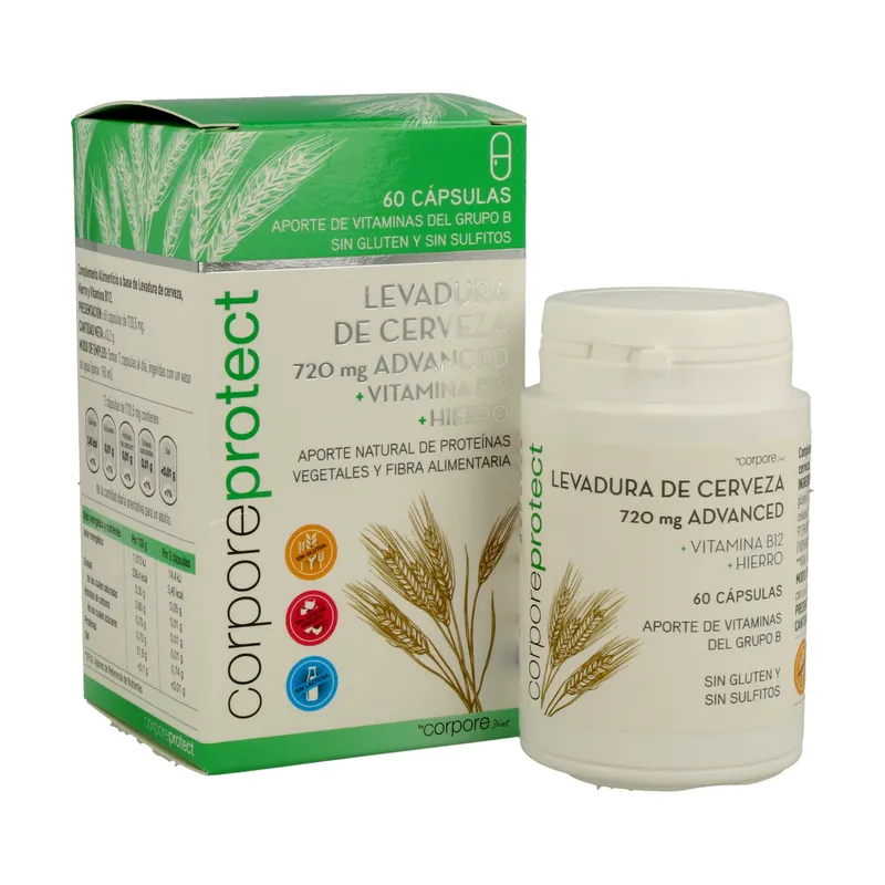 Gluten Free Beer Yeast 60 capsules of 720.5mg Corpore Protect Exclusive Offer