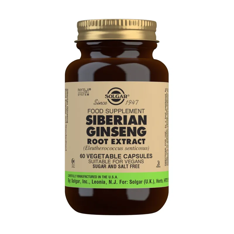 Siberian Ginseng Root Extract 60 vegetable capsules (520mg) Solgar Clearance