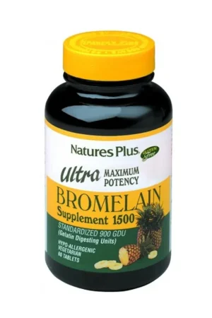 Ultra Bromelain 60 tablets of 1500mg Natures Plus High Quality