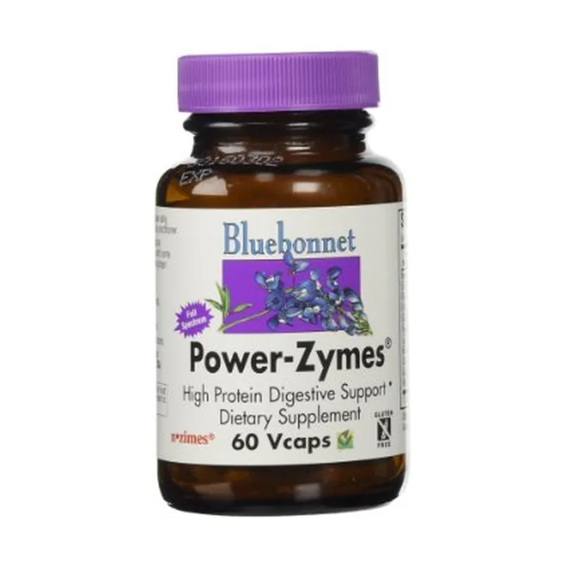 Special Discount Power-Zymes Digestive Enzymes 60 capsules Bluebonnet