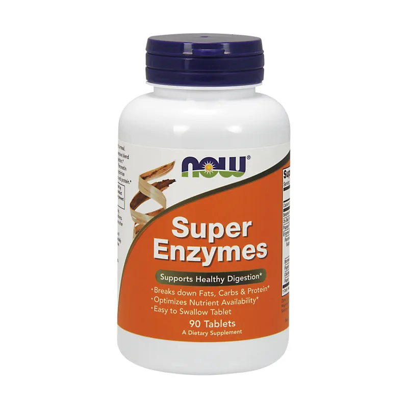 Super Enzymes - digestive enzyme complex 90 tablets NOW Foods Reduced Price