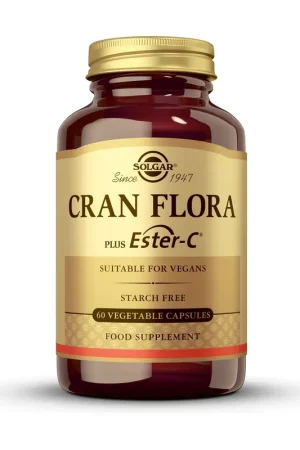 Free Returns Cran Flora (Cranberry with Probiotics and Ester-C) 60 capsules Solgar