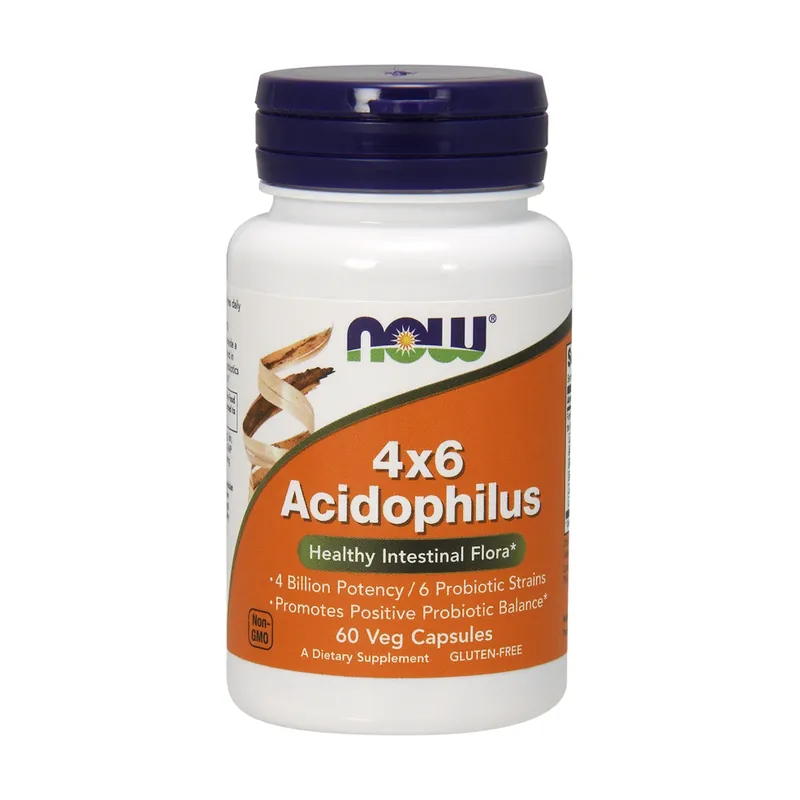 Buy Today 4x6 acidophilus 6 strains of probiotics 60 capsules NOW Foods