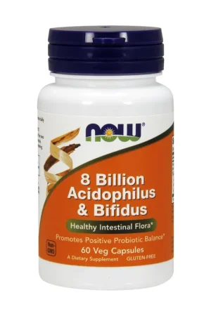 8 billion acidophilus and bifidus 60 capsules NOW Foods Authentic