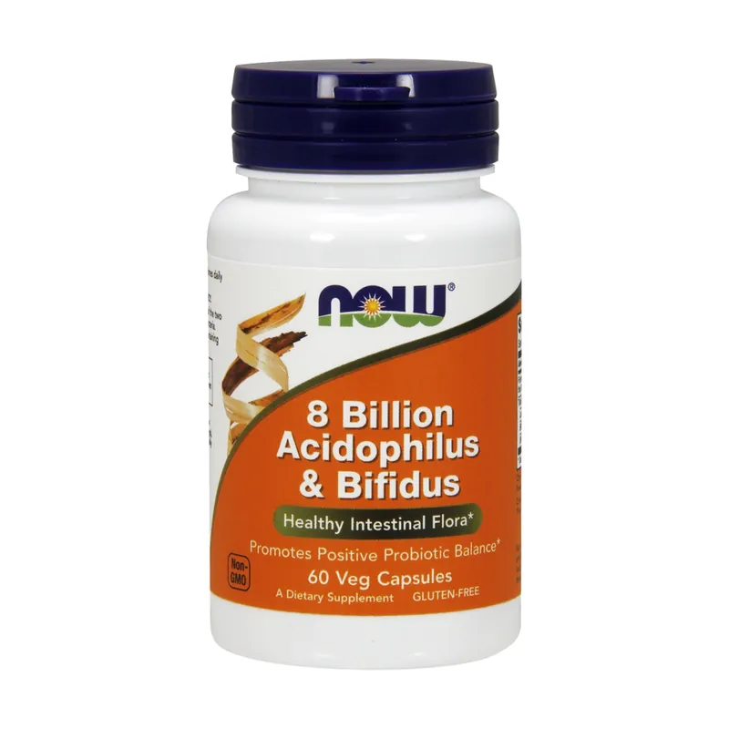 8 billion acidophilus and bifidus 60 capsules NOW Foods Authentic