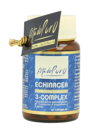 Final Sale Echinacea 3 Complex 30 capsules of 580mg Estado Puro