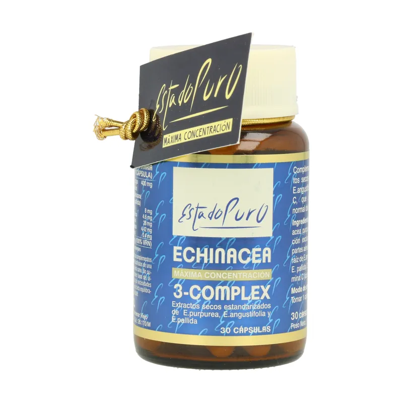 Final Sale Echinacea 3 Complex 30 capsules of 580mg Estado Puro