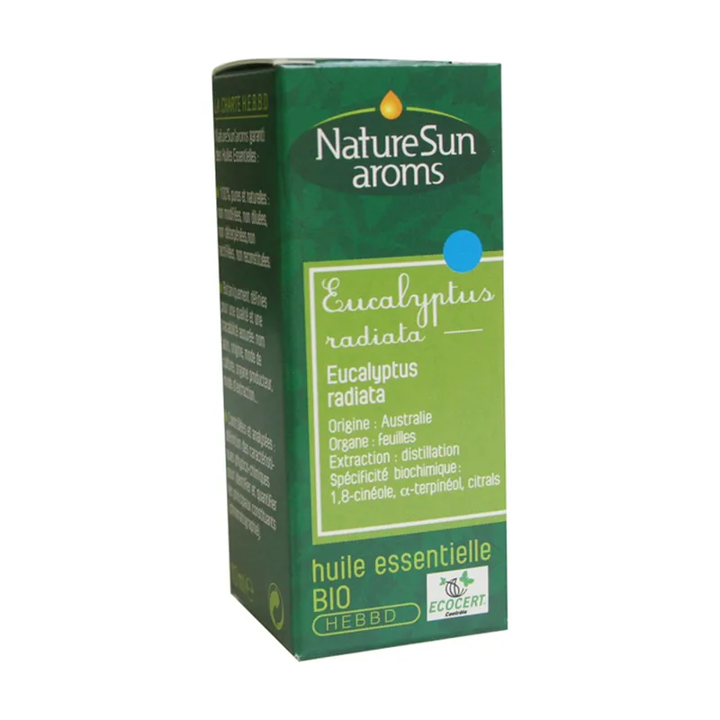 Organic eucalyptus radiata essential oil 10 ml of essential oil Naturesun‘Arôms Fresh Stock