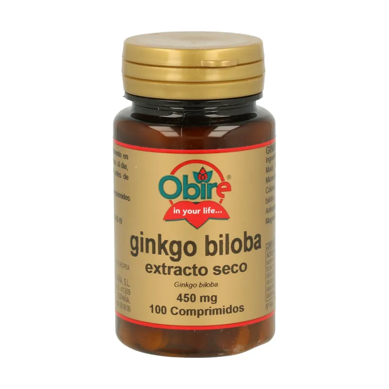 Ginkgo Biloba 100 tablets of 450mg Obire Professional Grade