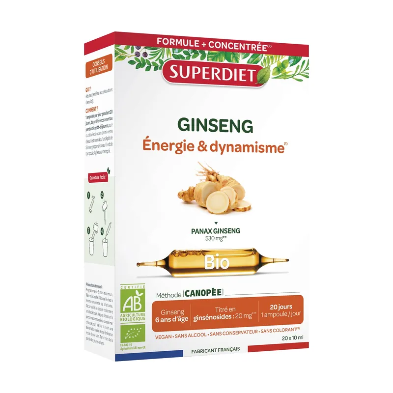Deal Organic ginseng 20 ampoules Superdiet