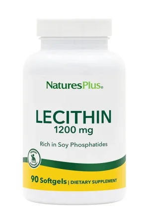 Soy lecithin 90 softgels of 1200mg Natures Plus Same Day Shipping