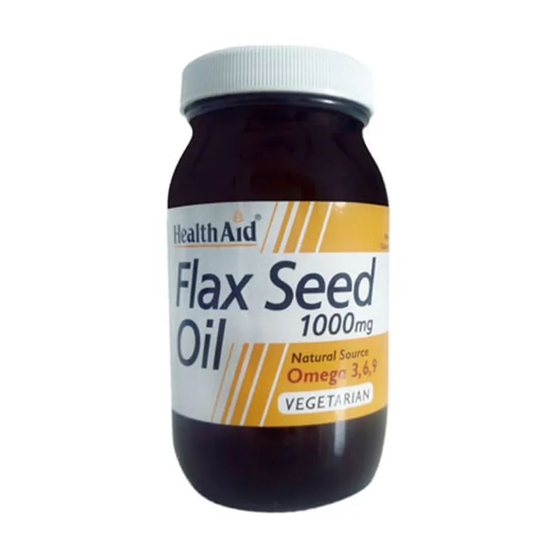 Authentic Flax Seed Oil Flaxseed Oil 60 capsules of 1000mg Health Aid