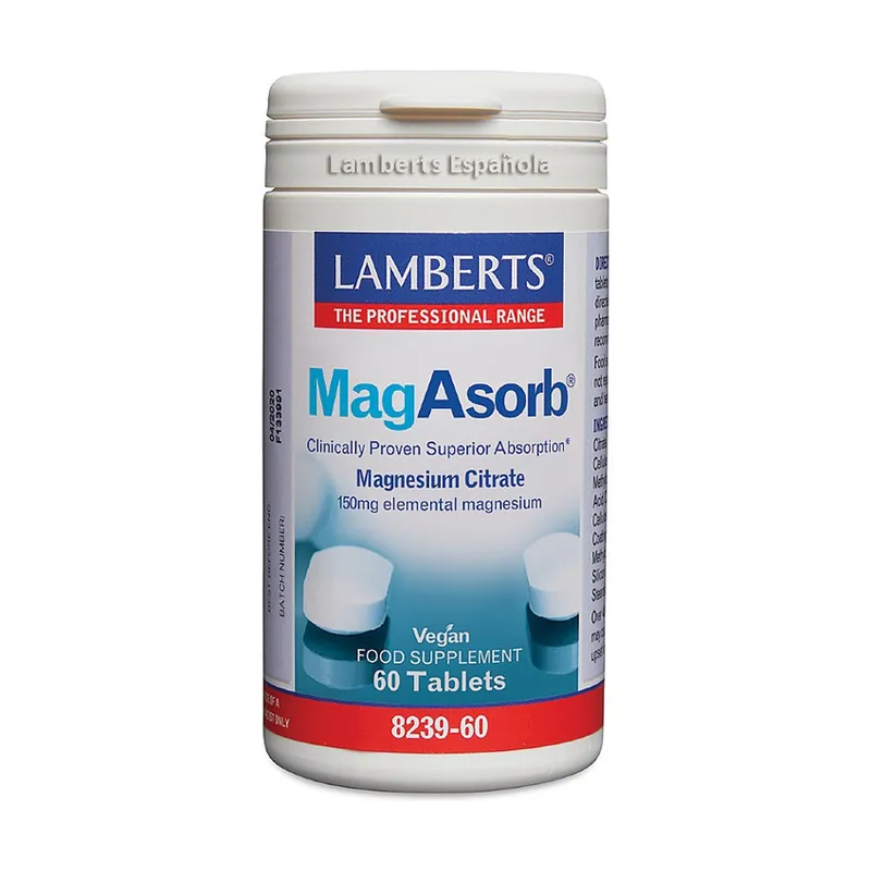Time-Limited MagAsorb 60 tablets of 150mg Lamberts