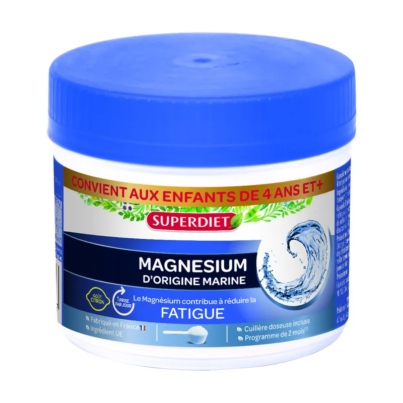 Magnesium of marine origin powder 230 g of powder Superdiet Affordable