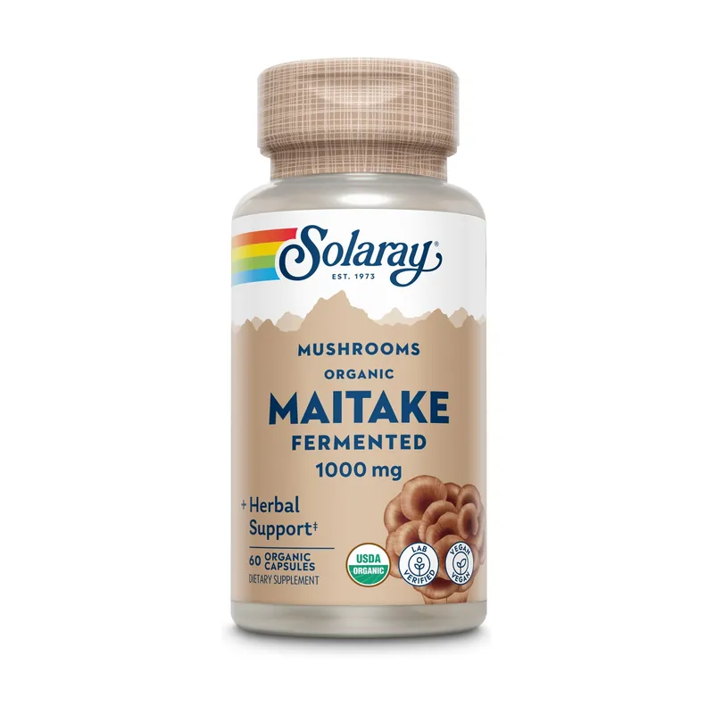 Fermented Maitake 60 vegetable capsules of 500mg Solaray Order Now