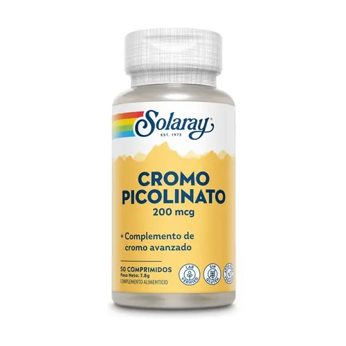 New Release Chromium Picolinate 50 tablets of 200μg Solaray